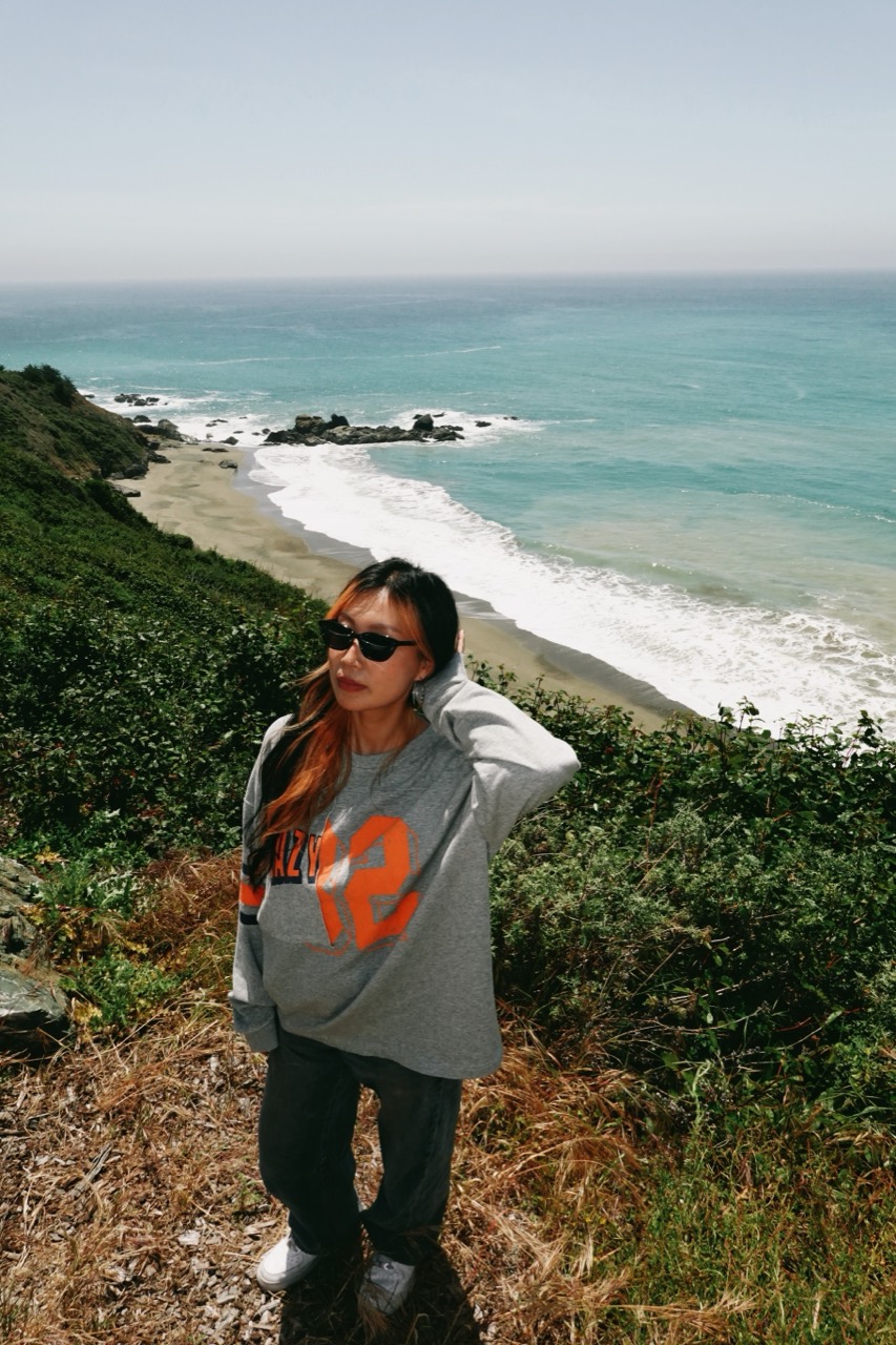zzx standing above the Big Sur coastline